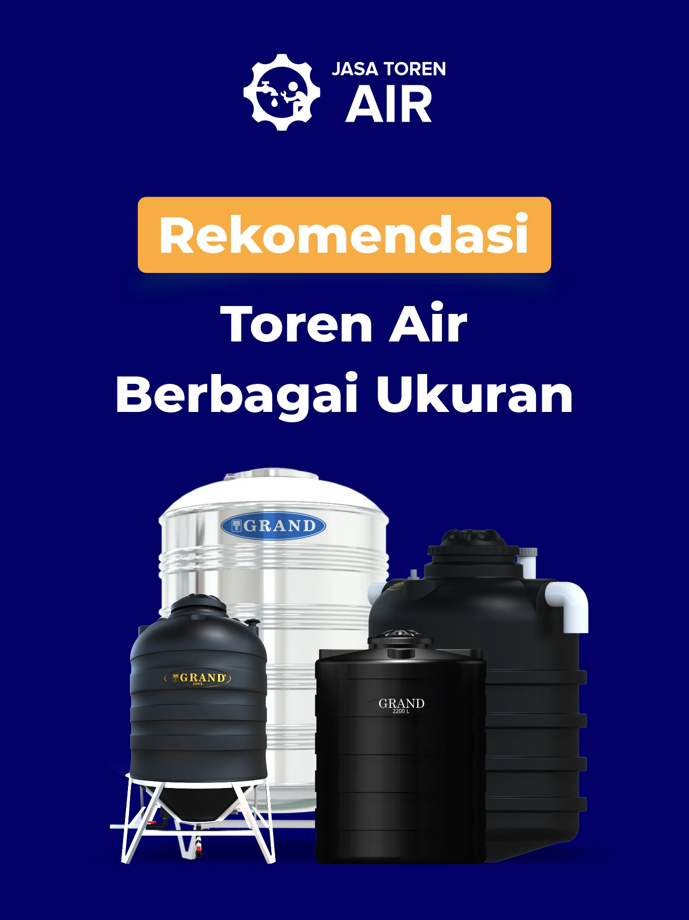 Rekomendasi Toren Air Berbagai Ukuran