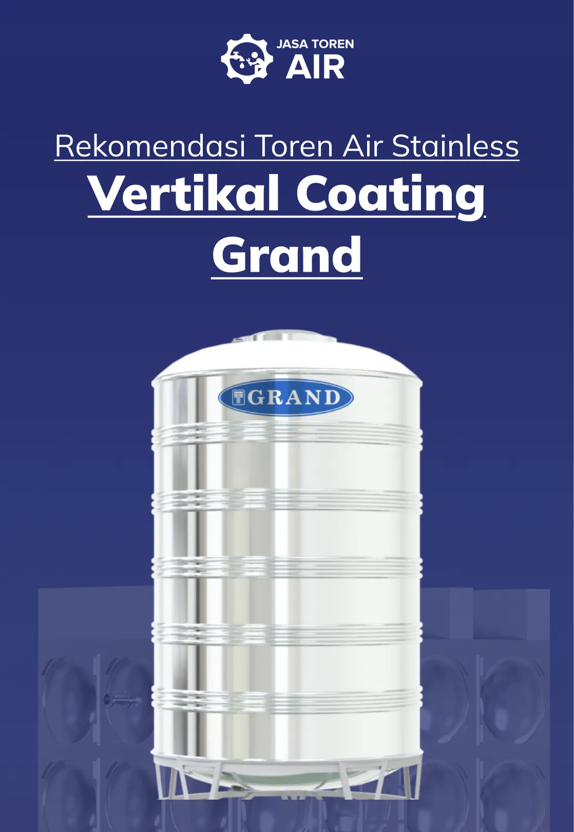 Rekomendasi Toren Stainless Vertikal Coating Grand