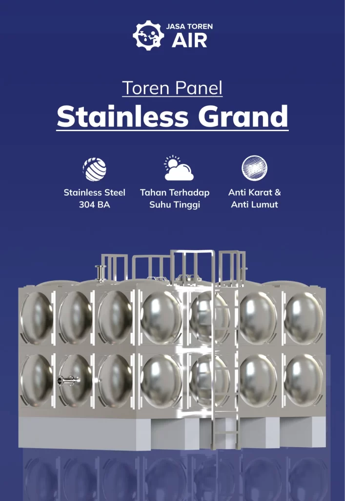 Toren Panel Stainless Grand untuk Kebutuhan Industri